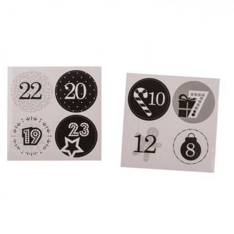 KALENDARZ ADWENTOWY CZARNY/SREBRNY ZESTAW DIY 49el. KALENDARZ ADWENTOWY CZARNY/SREBRNY ZESTAW DIY 49el.