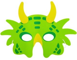 ZIELONA MASKA DINOZAURA NA BAL KOSTIUM KARNAWAŁ