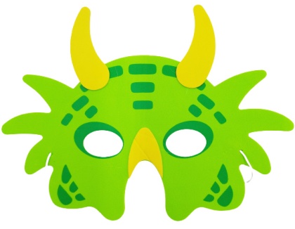 ZIELONA MASKA DINOZAURA NA BAL KOSTIUM KARNAWAŁ