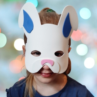 MASKA KRÓLIKA DLA DZIECI NA BAL KOSTIUM KARNAWAŁ