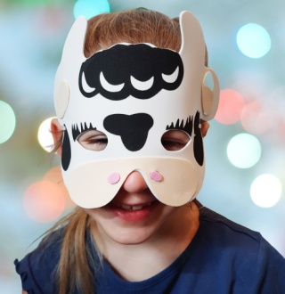 MASKA KRÓWKI DLA DZIECI NA BAL KOSTIUM KARNAWAŁ