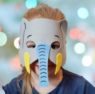 MASKA SŁONIA DLA DZIECI NA BAL KOSTIUM KARNAWAŁ