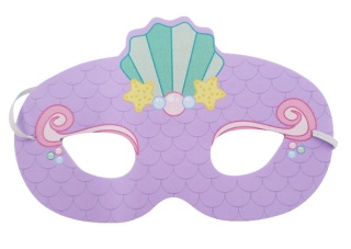 FIOLETOWA MASKA SYRENY DLA DZIECI NA BAL KOSTIUM KARNAWAŁ