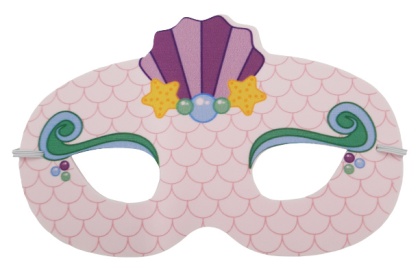 RÓŻOWA MASKA SYRENY DLA DZIECI NA BAL KOSTIUM KARNAWAŁ