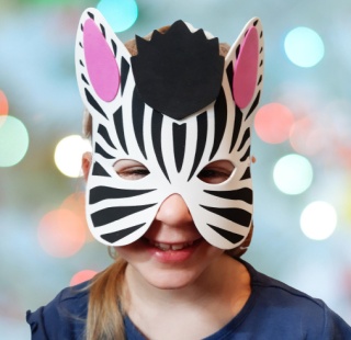 MASKA ZEBRY DLA DZIECI NA BAL KOSTIUM KARNAWAŁ