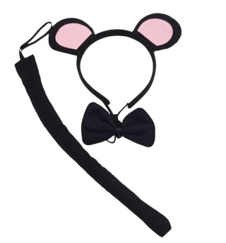 1059 STRÓJ MYSZKI NA BAL PRZEBRANIE OPASKA + MUCHA I OGON