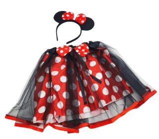 8030 STRÓJ MYSZKA MINNIE NA BAL PRZEBRANIE OPASKA + SPÓDNICZKA