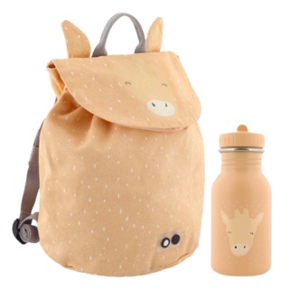 PLECAK DO PRZEDSZKOLA ŻŁOBKA + BIDON ZESTAW ŻYRAFA