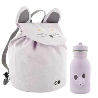 PLECAK DO PRZEDSZKOLA ŻŁOBKA + BIDON ZESTAW MYSZKA