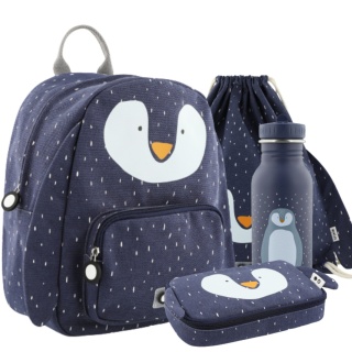 PLECAK DO SZKOŁY ZERÓWKI + BIDON PIÓRNIK WOREK PINGWIN