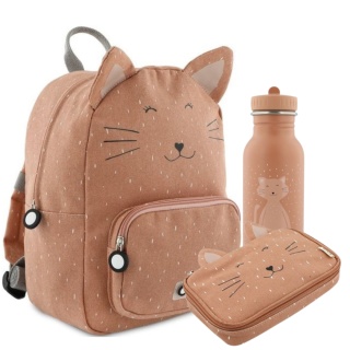 PLECAK DO SZKOŁY ZERÓWKI + BIDON PIÓRNIK ZESTAW KOT