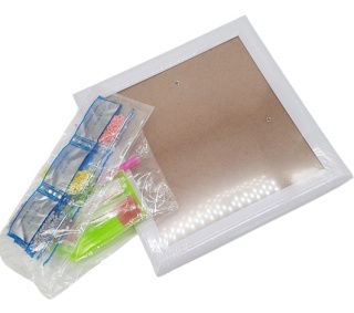 MOZAIKA DIAMENTOWA DLA DZIECI SŁONIK OBRAZEK W RAMCE 19x19