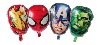 AVENGERS ZESTAW BALONÓW FOLIOWYCH 5szt. SPIDERMAN HULK URODZINY