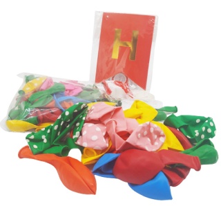 DEKORACJE URODZINOWE SŁODYCZE DUŻY ZESTAW 90el.