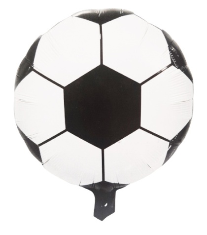 PIŁKA NOŻNA BALON FOLIOWY NA HEL 45cm