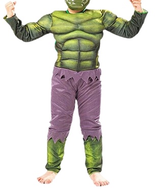 1845 STRÓJ PRZEBRANIE NA BAL HULK Z MIĘŚNIAMI