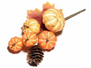 668 GAŁĄZKA DEKORACYJNA Z DYNIAMI JESIENNE DEKORACJE