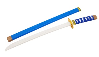 NIEBIESKI MIECZ NINJA KATANA DLA DZIECI 58cm