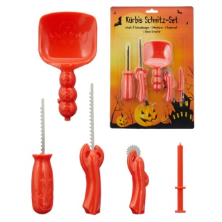 ZESTAW DO RZEŹBIENIA W DYNI HALLOWEEN NARZĘDZIA 5 sztuk