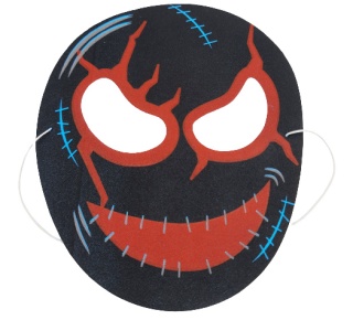 CZARNA MASKA DLA DZIECI HALLOWEEN KARNAWAŁ