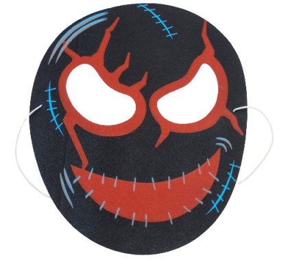 CZARNA MASKA DLA DZIECI HALLOWEEN KARNAWAŁ