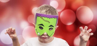 FRANKENSTEIN MASKA DLA DZIECI HALLOWEEN KARNAWAŁ