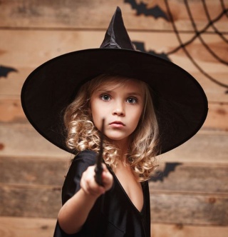 KAPELUSZ CZAROWNICY CZARNY GŁADKI DLA DZIECI