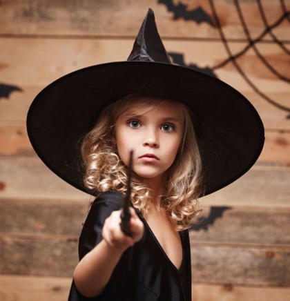 KAPELUSZ CZAROWNICY CZARNY GŁADKI DLA DZIECI