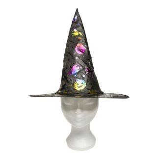 KAPELUSZ CZAROWNICY CZARNY WE WZORY DLA DZIECI
