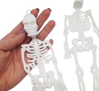 DEKORACJA NA HALLOWEEN SZKIELET BIAŁY 2szt.