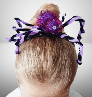 OPASKA DZIECIĘCA Z FIOLETOWYM PAJĄKIEM HALLOWEEN