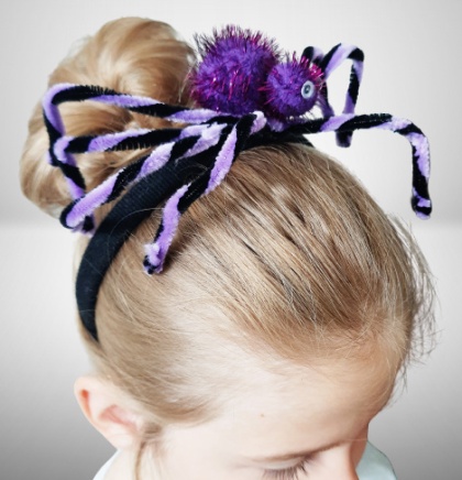 OPASKA DZIECIĘCA Z FIOLETOWYM PAJĄKIEM HALLOWEEN