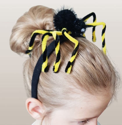 OPASKA DZIECIĘCA Z ŻÓŁTYM PAJĄKIEM HALLOWEEN