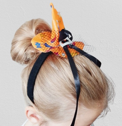 OPASKA Z POMARAŃCZOWYM KAPELUSZEM CZAROWNICY HALLOWEEN