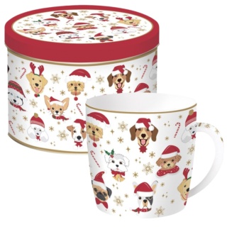 ŚWIĄTECZNY KUBEK PORCELANOWY W PUDEŁKU 350ml PIESKI