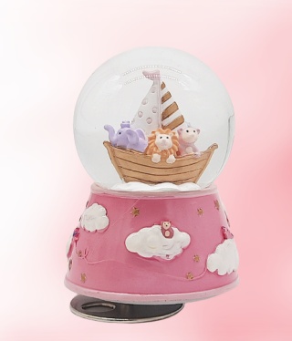 14285 POZYTYWKA SZKLANA KULA NA CHRZEST URODZINY ROCZEK