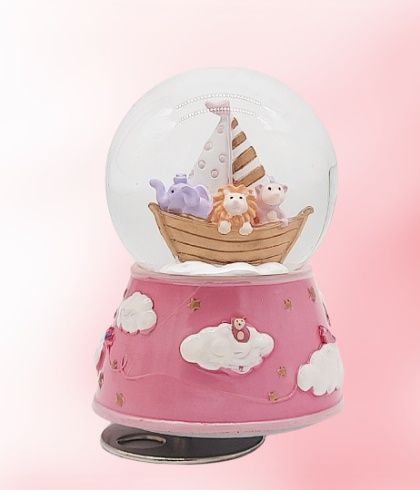 14285 POZYTYWKA SZKLANA KULA NA CHRZEST URODZINY ROCZEK