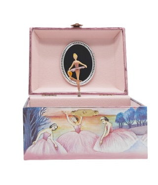 28018 SZKATUŁKA POZYTYWKA Z BALETNICAMI NA BIŻUTERIĘ I DROBIAZGI