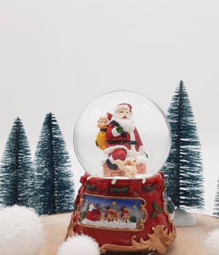 52037 KULA POZYTYWKA ŚWIĄTECZNA ŚWIĘTY MIKOŁAJ