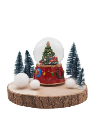 60044 KULA POZYTYWKA ŚWIĄTECZNA CHOINKA I MIKOŁAJ