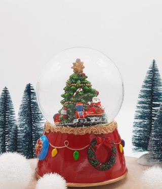 60044 KULA POZYTYWKA ŚWIĄTECZNA CHOINKA I MIKOŁAJ