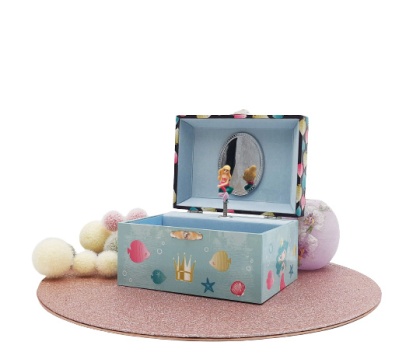 22198 SZKATUŁKA POZYTYWKA DZIECIĘCA Z SYRENKĄ NA BIŻUTERIĘ I DROBIAZGI