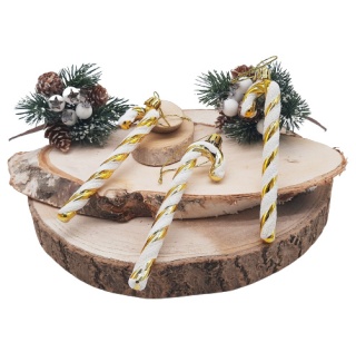 ZŁOTE CUKROWE LASECZKI ZAWIESZKI NA CHOINKĘ 6szt.