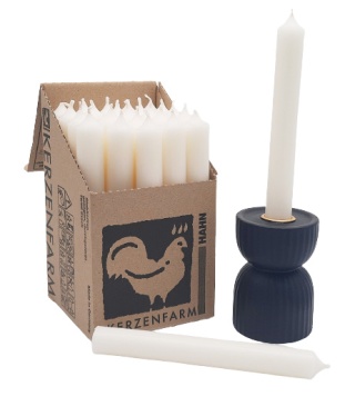 ŚWIECA STOŻKOWA ŚWIECZKA STOŁOWA KOŚĆ SŁONIOWA ECRU 18cm