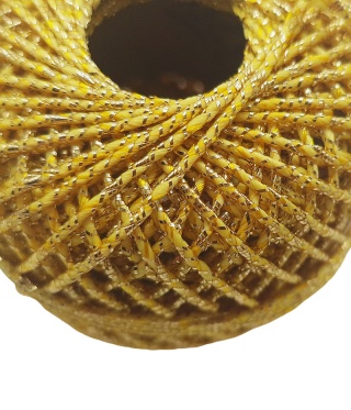 SZNUREK DEKORACYJNY ZE ZŁOTĄ NICIĄ 0,8mm OZDOBNY 20m