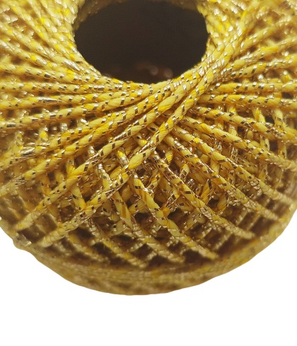 SZNUREK DEKORACYJNY ZE ZŁOTĄ NICIĄ 0,8mm OZDOBNY 20m