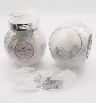 AKCESORIA DEKORACYJNE PIÓRKA Z BROKATEM DO KART OZDÓB SCRAP