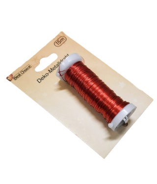 DRUCIK DO RĘKODZIEŁA FLORYSTYCZNY CZERWONY 0,37mm 15m