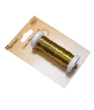 DRUCIK DO RĘKODZIEŁA FLORYSTYCZNY ZŁOTY 0,37mm 15m