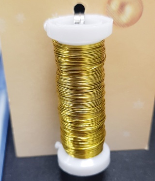 DRUCIK DO RĘKODZIEŁA FLORYSTYCZNY ZŁOTY 0,37mm 15m